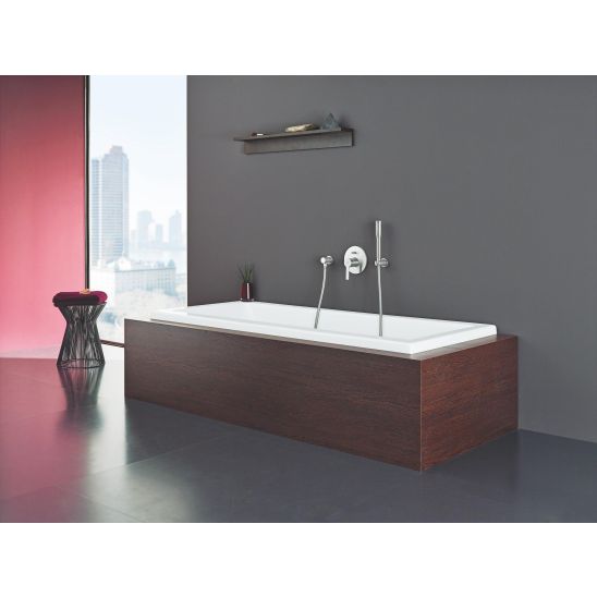 Set regendouche Grohe Rainshower 26066DC0, bad- en douchekraan Grohe Essence 24058DC1, 26658DC0, 27400DC0, 28362DC1