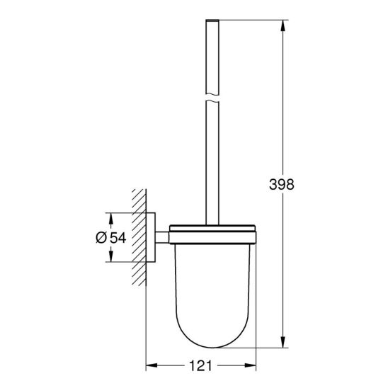 Set toiletborstel Grohe Essentials 40374GN1, toiletpapierhouder Grohe Essentials 40367GN1, 40369GN1, 40365GN1, 40394GN1, 40364GN1