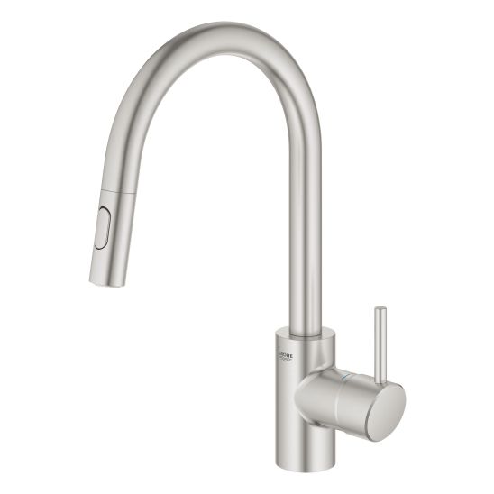 Set keukenkraan Grohe Concetto 31483DC2, spoelbak van graniet Grohe K700 31653AP0, 40535DC0