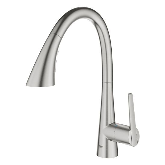 Set keukenkraan Grohe Zedra 32294DC2, spoelbak van graniet Grohe K700 31654AP0, 40535DC0