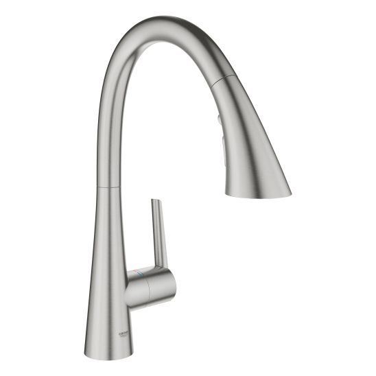 Set keukenkraan Grohe Zedra 32294DC2, spoelbak van graniet Grohe K700 31654AP0, 40535DC0