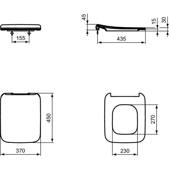 Set toiletpot Ideal Standard Strada II T299701, toiletbril Ideal Standard Strada II T360101