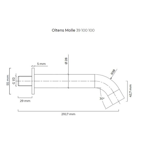 Set bad- en douchekraan Oltens Rann 34111100, regendouche Oltens Vann 37007100, 39403100, 39100100, 37107100, 39304100, 37200100