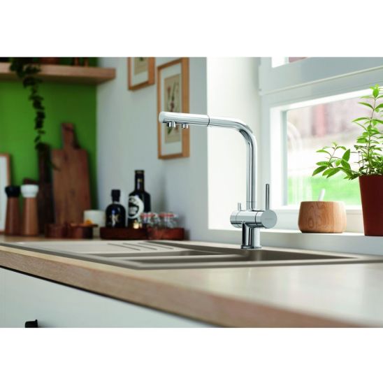 Set filter onder spoelbak Blanco Soft 527453, keukenkraan Blanco Fontas-S II 525199