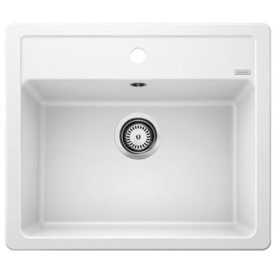 Set spoelbak van graniet Blanco Legra 6 523334, keukenkraan Blanco Mida 519418