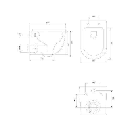 Set inbouwframe Tece Base 9400407, toiletpot met softclose toiletbril Omnires Ottawa OTTAWAMWBP, 9.240.401