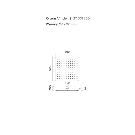 Set bad- en douchekraan Oltens Onega 34602300, regendouche Oltens Vindel 37001300, 39401300, 39303300, 37103300, 37200300