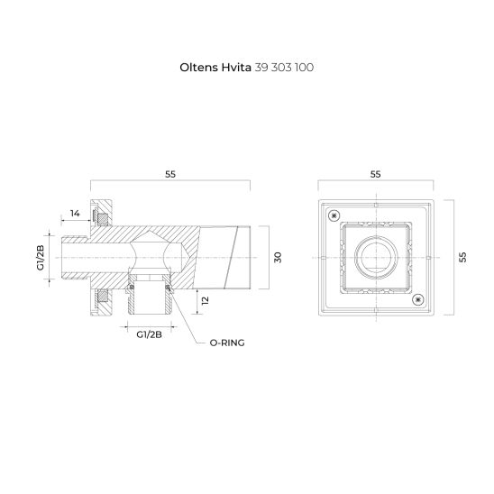 Set bad- en douchekraan Oltens Onega 34602300, regendouche Oltens Vindel 37001300, 39401300, 39303300, 37103300, 37200300