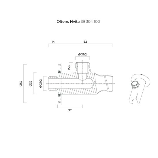 Set bad- en douchekraan Oltens Rann 34111300, regendouche Oltens Vindel 37000300, 39400300, 39304300, 37102300, 37200300