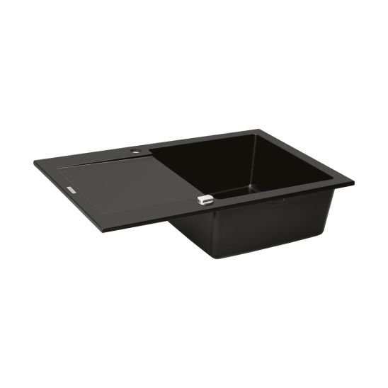 Set spoelbak van graniet Oltens Gravan 72100300, keukenkraan Oltens Litla 35204300