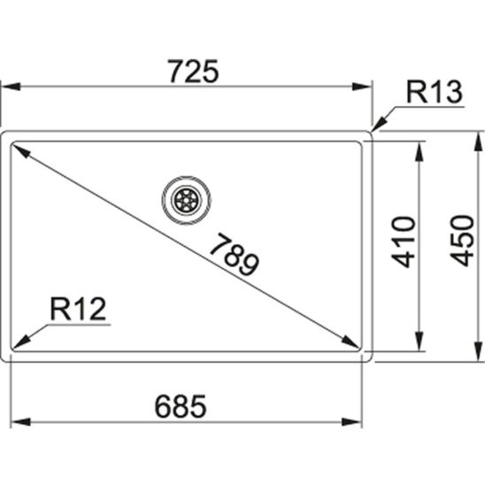 Set stalen spoelbak Franke Box 127.0453.658, keukenkraan Franke Lina 115.0626.085
