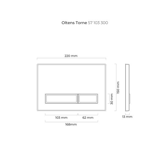 Set toiletpot Oltens Vernal 42502000, inbouwframe Oltens Triberg 50001000, 45104000, 57103300, 49301000