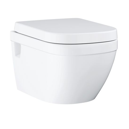 Set toiletpot Grohe Euro Ceramic 39703000, inbouwframe met knop en afdichting Grohe Solido 39930000