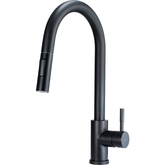 Set spoelbak van graniet Deante Andante ZQN_N113, keukenkraan Deante Lima BBMN72M, ZXY_N972