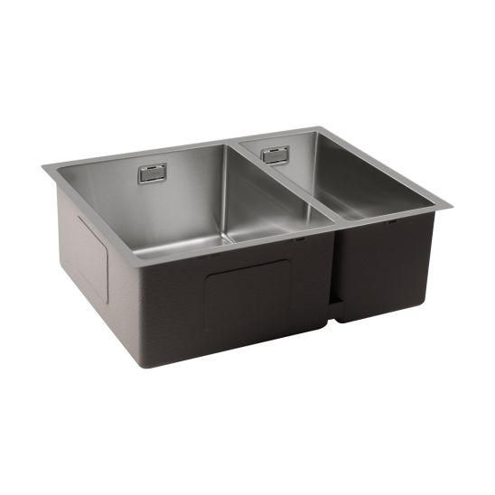 Set stalen spoelbak Oltens Stalvask 71200100, reinigingsmiddel voor stalen spoelbakken Oltens NanoClean 89600000