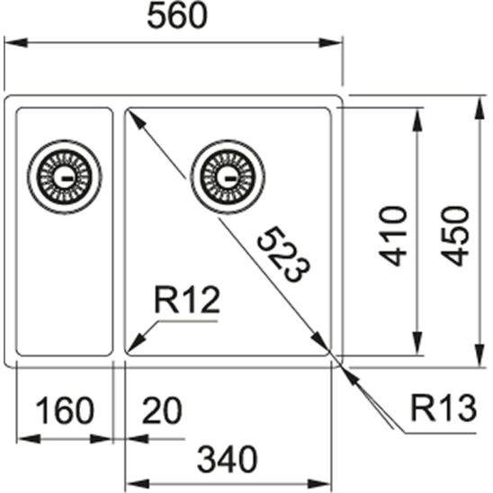 Set stalen spoelbak Franke Box 127.0369.916, keukenkraan Franke Lina 115.0693.228