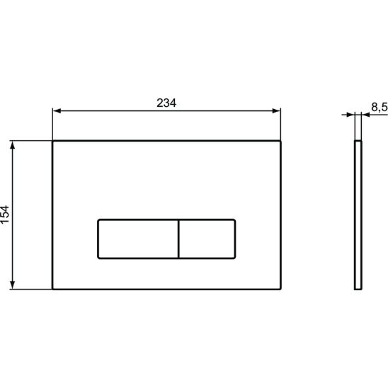 Set combi-pack set met zitting Ideal Standard i.Life O T572501, inbouwframe Ideal Standard Prosys E233267, R0121A6