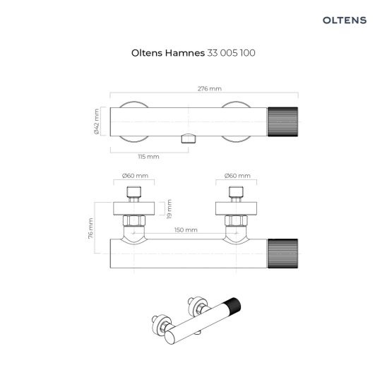 Set doucheset Oltens Molle 36020100, douchekraan Oltens Hamnes 33005100