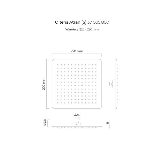 Set regendouche Oltens Atran 37005800, wandarm Oltens Lagan 39401800