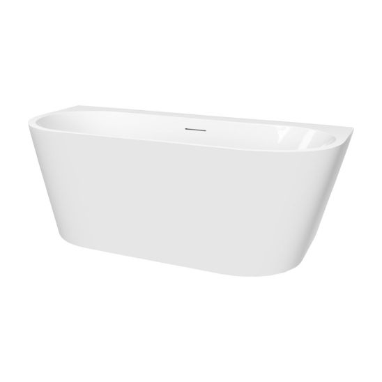 Set aan de muur gemonteerd bad Oltens Hulda 12020000, stopafdekking Oltens 09002800