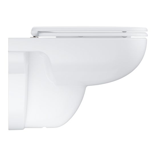Set toiletpot met softclose toiletbril Grohe Start Edge 39815000, inbouwframe met spoelknop Grohe Solido 38811KF0