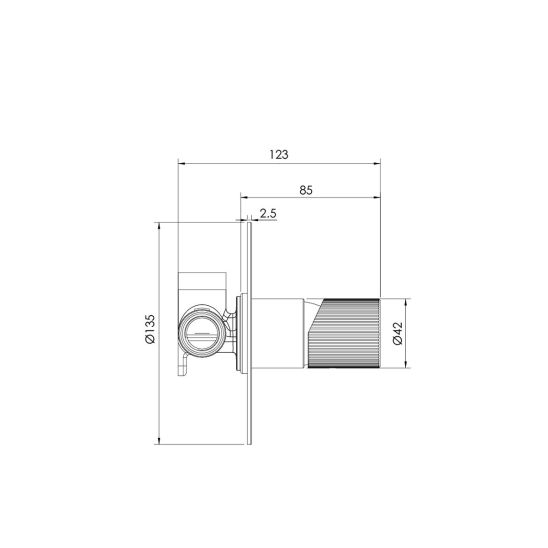 Set douchekraan Ksuro 02 12001030, douchekop Ksuro 02 One Click 16004030, 19002030, 37200300