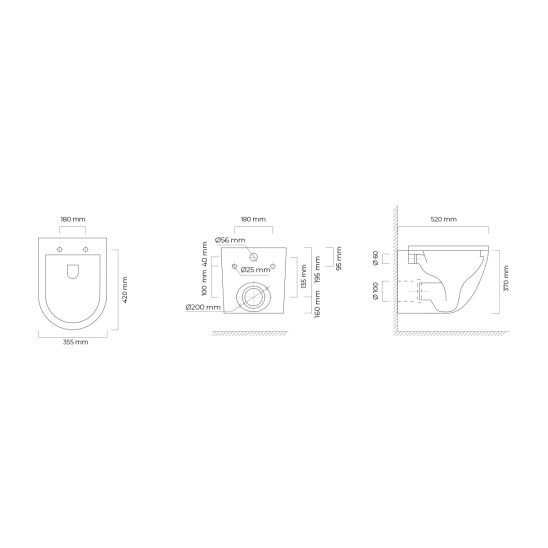 Set toiletpot Oltens Hamnes 42521000, toiletbril Oltens Hamnes 45100000