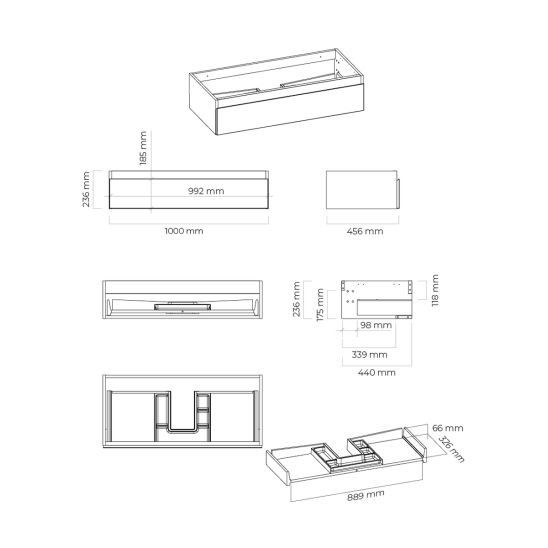Set kast Oltens Vernal 60011700, kast Oltens Vernal 60009700, 63008700