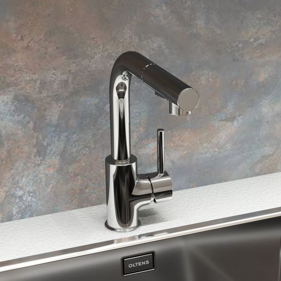 Set stalen spoelbak Grohe K700 31577SD1, keukenkraan Oltens Myvat 35205100