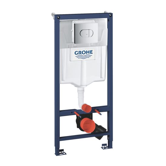 Set inbouwframe met spoelknop Grohe Solido 38981000, toiletpot met softclose toiletbril Hagser Beno HGR20000042