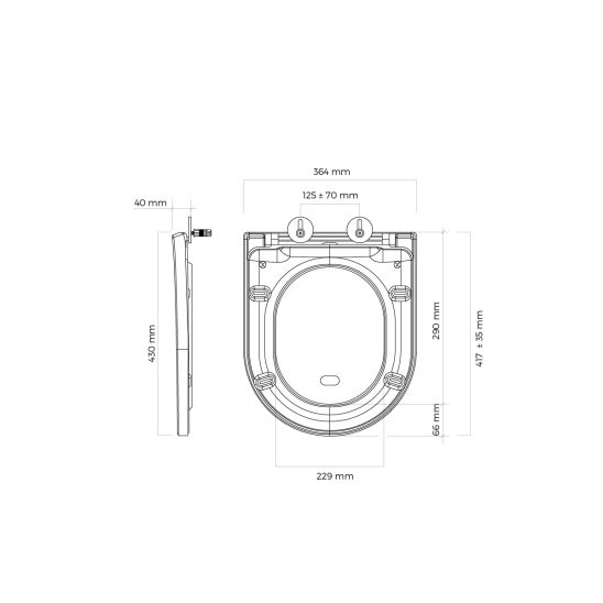 Set toiletpot Oltens Hamnes 42519000, toiletbril Oltens Hamnes 45113000