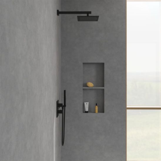 Set bad- en douchekraan Villeroy & Boch Universal Taps & Fittings TVD000653000K5, regendouche Villeroy & Boch Universal Showers TVC000002000K5, TVS109007000K5, TVD00065100000, TVC000454530K5, TVC000457000K5