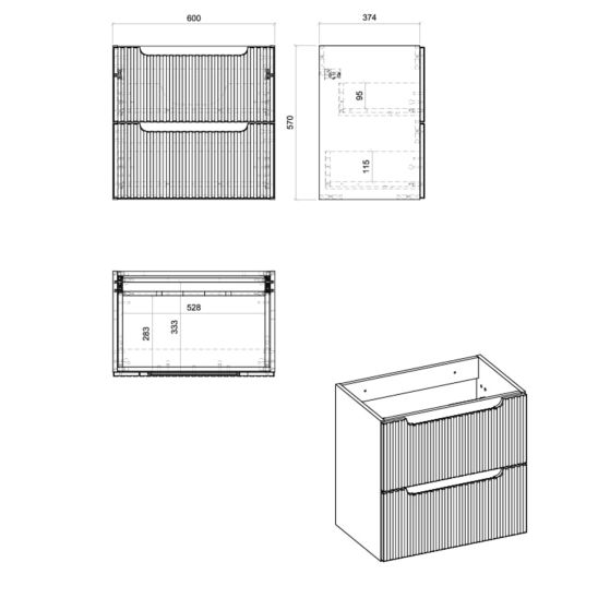 Set kast Comad Nova Black NOVA BLACK D2 82-60-2S, kast Comad Nova Oak NOVA OAK 81-20-39, NOVA OAK A 89-80