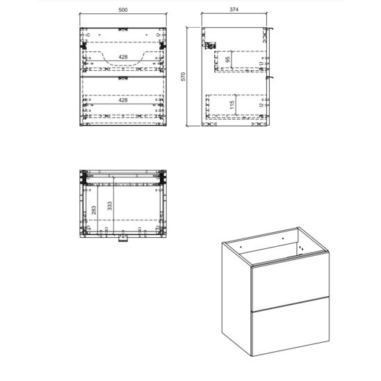 Set kast Comad Nova Oak NOVA OAK A 82-50-2S, kast Comad Nova Oak NOVA OAK A 80-03-2D(W80-01A), NOVA BLACK B 89-100, UN-GAJA35-SW 78570A(35), NOVA BLACK A 83-27-Q(W83-04D)