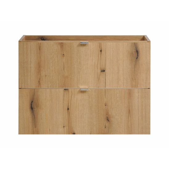 Set kast Comad Nova Oak NOVA OAK A 82-80-2S, badkamerblad Comad Nova Black NOVA BLACK B 89-80
