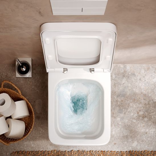 Set toiletpot met softclose toiletbril Hansgrohe EluPura Q 60293450, inbouwframe Hansgrohe iFrame universal 01022180, 66001450