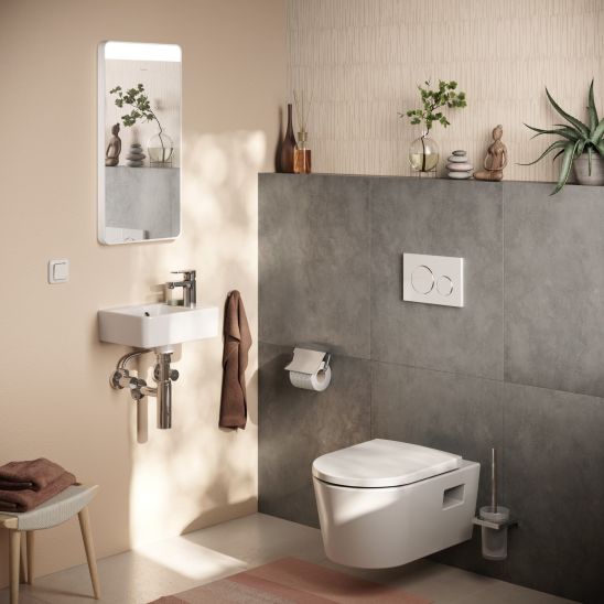 Set toiletpot met softclose toiletbril Hansgrohe EluPura Original S 60288450, inbouwframe Hansgrohe iFrame universal 01022180, 66002700