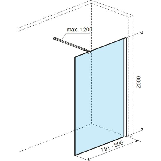 Set inloopdouchewand Excellent Vidoq KAEX.1512.1085.2000.06.01, montageset Excellent Vidoq KAEX.1519.CR