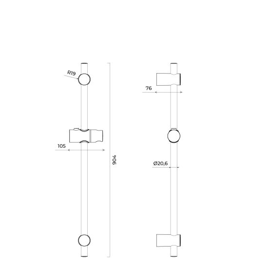 Set douchekraan Oltens Hadsel 33006400, douchestang Oltens Alling 37301400, 37200400, 37111400