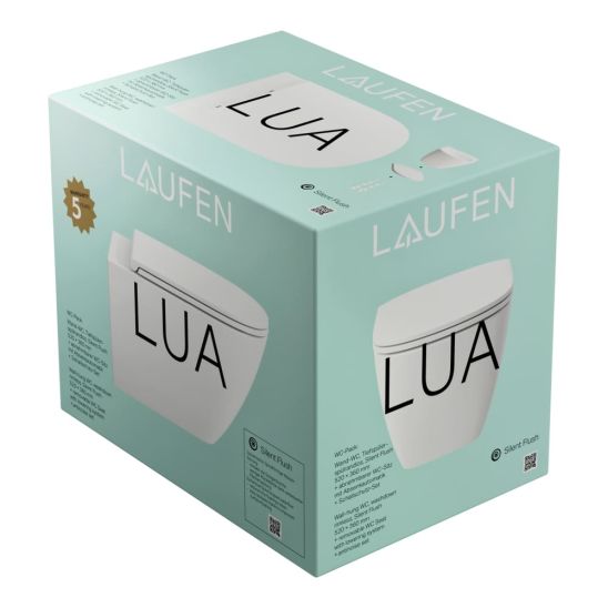 Set toiletpot met softclose toiletbril Laufen Lua H8660820000001, inbouwframe Laufen Ineo H9201140000001