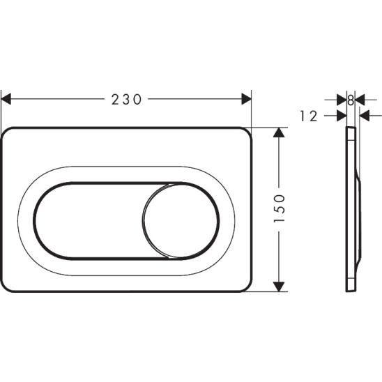 Set toiletpot met softclose toiletbril Hansgrohe EluPura Original S 60288450, inbouwframe Hansgrohe iFrame universal 01022180, 66002700