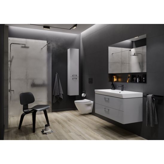 Set toiletpot met softclose toiletbril Cersanit City K701-104, inbouwframe met spoelknop Cersanit S701-779