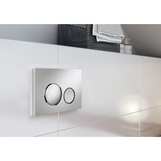 Set toiletpot met softclose toiletbril Cersanit Zen S701-428, inbouwframe met spoelknop Cersanit S701-778