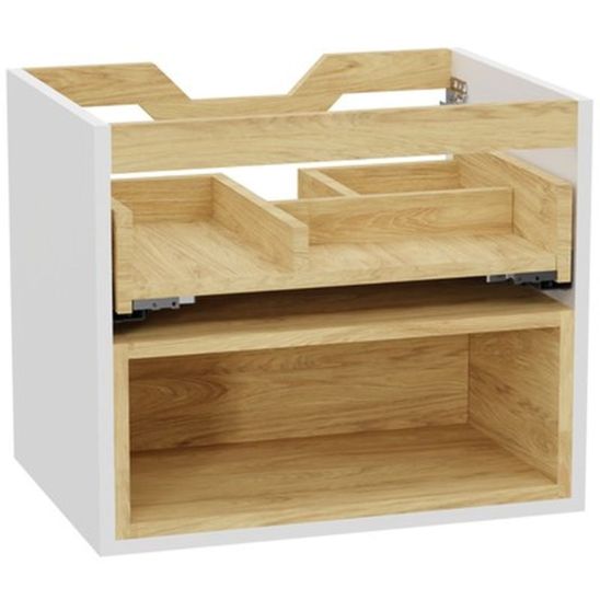 Set kastbehuizing Excellent Tuto 2.0 MLEX.2171.600.WHBL, badkamerblad op kast Excellent Tuto 2.0 MLEX.2116.600.MA, MLEX.2151.600.03.WH