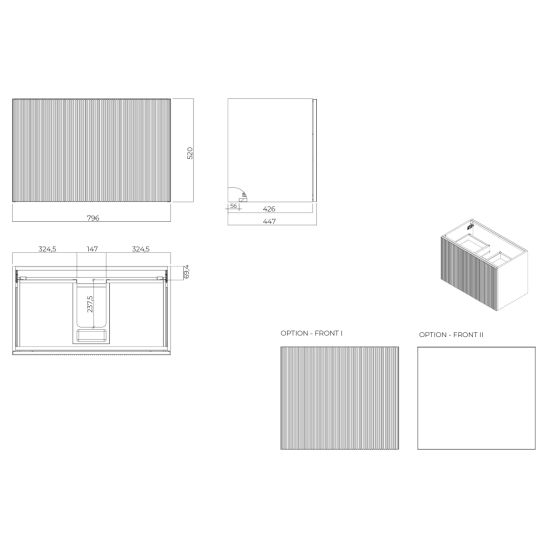 Set kast Oltens Lun 60033060, wastafel Oltens Stila 40001000