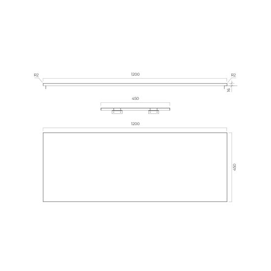 Set kast Oltens Lun 60035000, badkamerblad op kast Oltens Lun 63027000