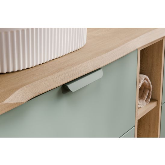 Set kast Comad Aster Green ASTER GREEN 82-60-46-2S, badkamerblad op kast Comad Nordic Cremona CREMONA 89-80-46 M, CREMONA UN 81-20-44