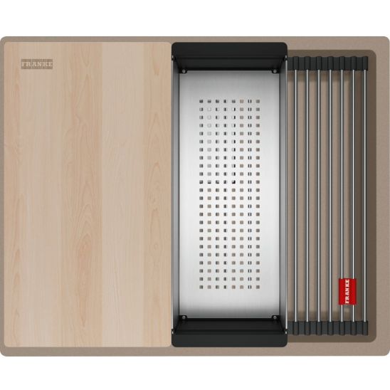 Set spoelbak van graniet Franke Kanon 125.0749.657, keukenkraan Franke Atlas Neo 115.0741.710