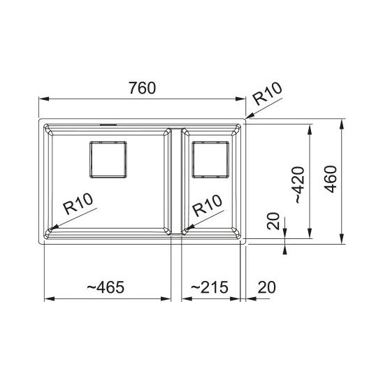 Set spoelbak van graniet Franke Kanon 125.0749.684, keukenkraan Franke Lina 115.0626.020