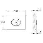 Set inbouwframe Grohe Rapid SL 38539001, spoelknop Grohe Skate 38506000